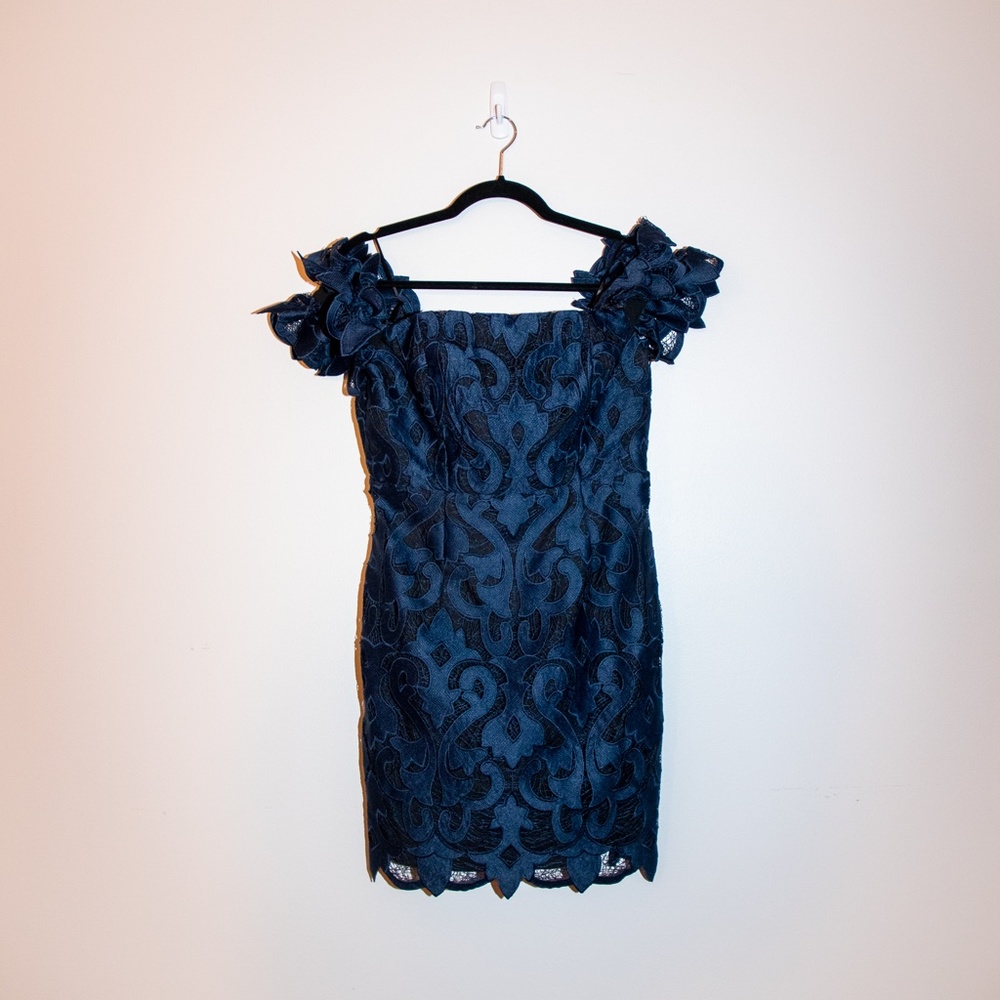 NWT MILLY Britton Guipure Lace Off-The-Shoulder Dress